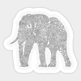 Patterned Elephant Sticker